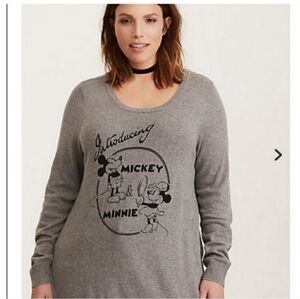 NEW torrid mickey & minnie mouse crossback sweater
